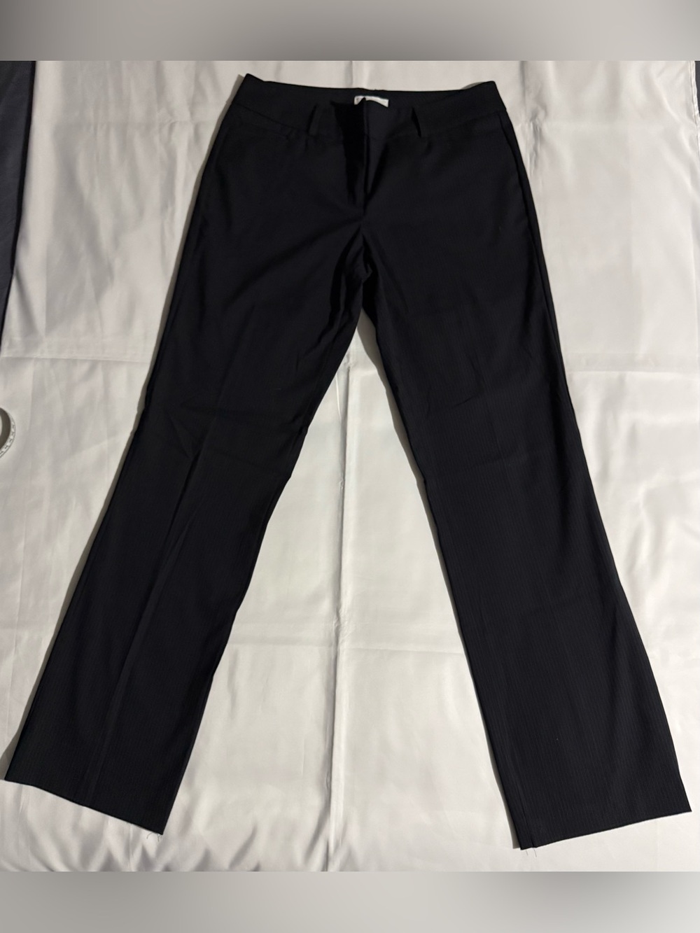 New York & Company Stretch Black Pinstripe Dress Pants